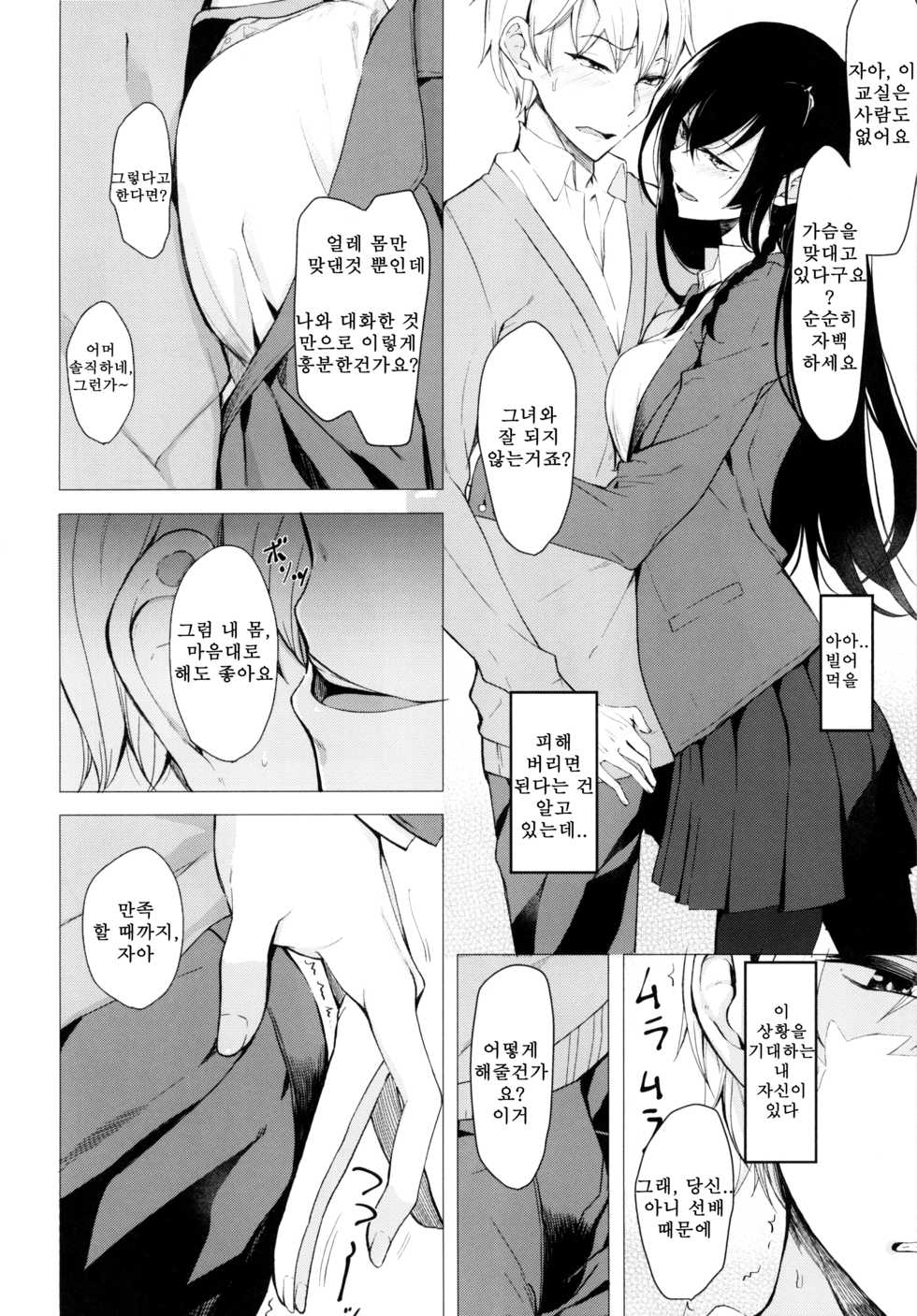 (C93) [Rodiura. (Rage)] Futatabi Senpai ni Osowareru Hon | 다시 선배에게 덮쳐지는 책 [Korean] - Page 9