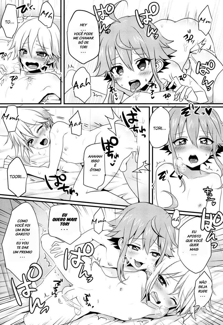 (brilliant days 4) [Koneko Gumi (Poron)] Ni~chan to Bouchama ga Hoken Shitsu de Nakayoshi Suru Hon (Ensemble Stars!) [Portuguese-BR] [LIANEF] - Page 15