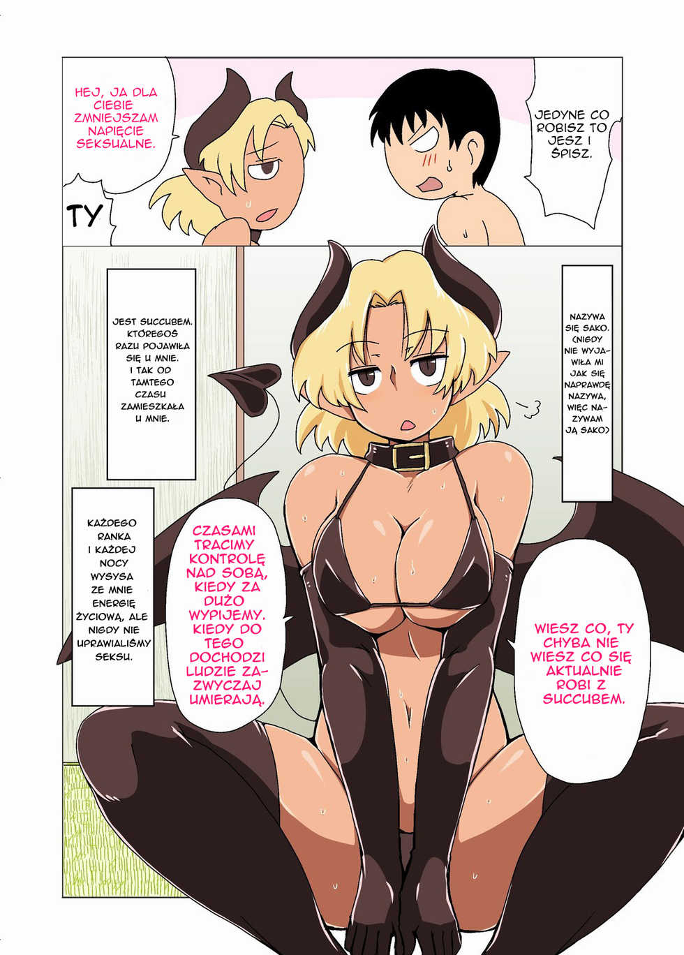 [Hroz] Kasshoku Namaiki Succubus no Isourou. | Audacious Freeloading Succubus. [Polish] [X-Bash] [Digital] - Page 3