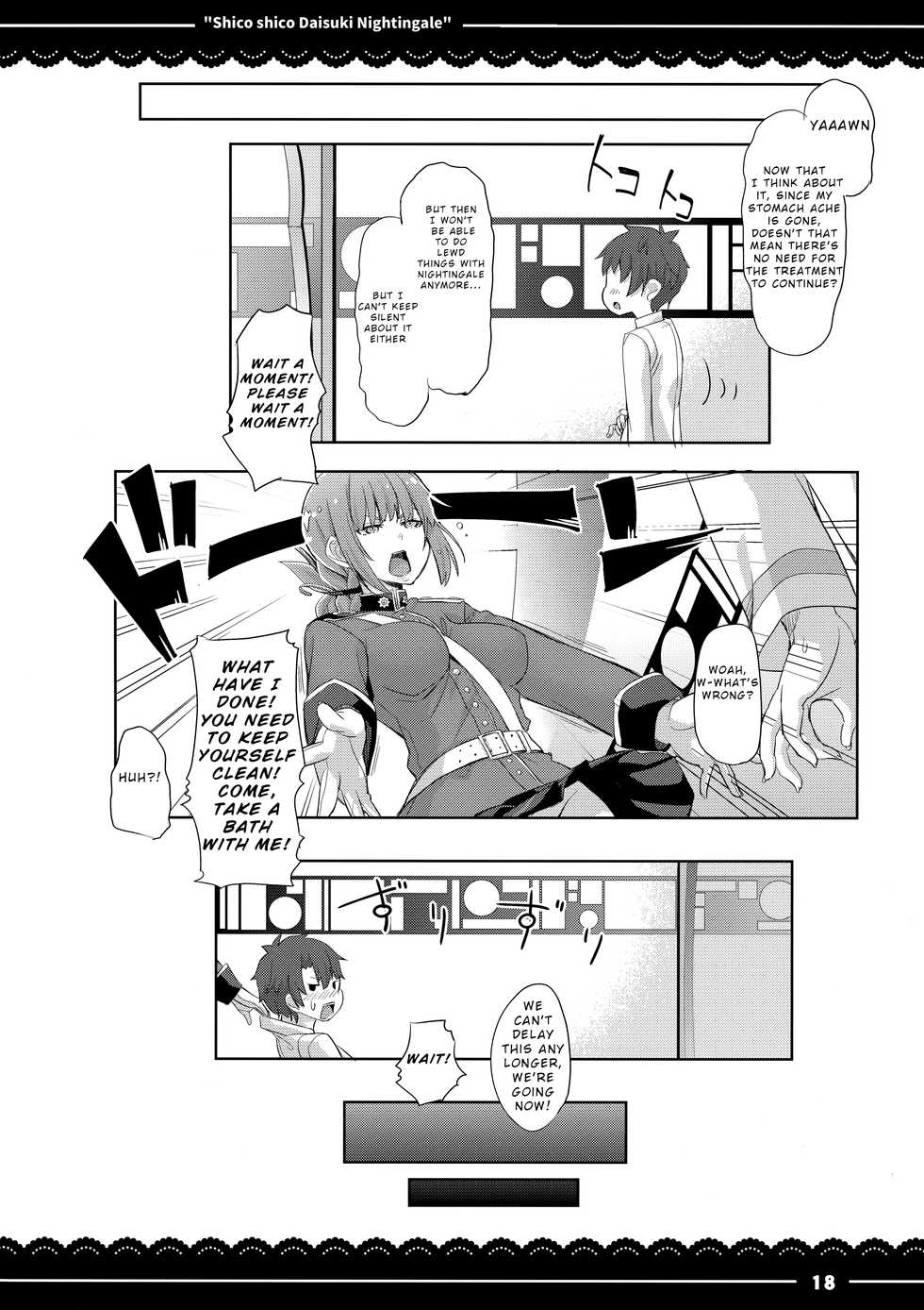 (COMIC1☆13) [Itou Life] Shikoshiko Daisuki Nightingale + Kaijou Gentei Omakebon (Fate/Grand Order) [English] [NHNL] - Page 19