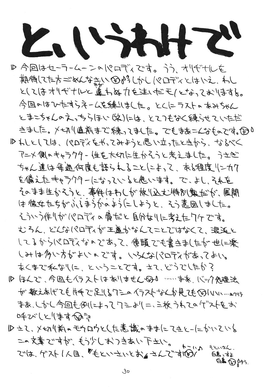 (C43) [Suna Zaiku (Suna)] SAILOR MOON! in SANDWORKS (Bishoujo Senshi Sailor Moon) - Page 30