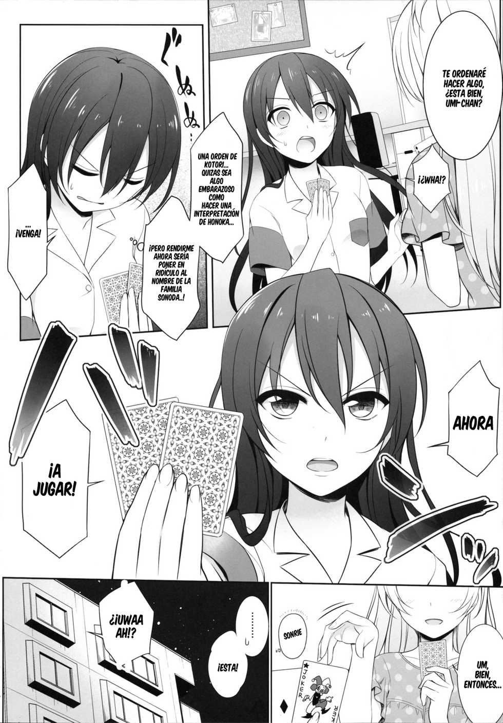[39xream (Mikuta)] Batsu Game wa Solo Sex  - Sonoda Solo Sex Show  (Love Live!) [Spanish] [cywdt.group] [2015-09-20] - Page 5
