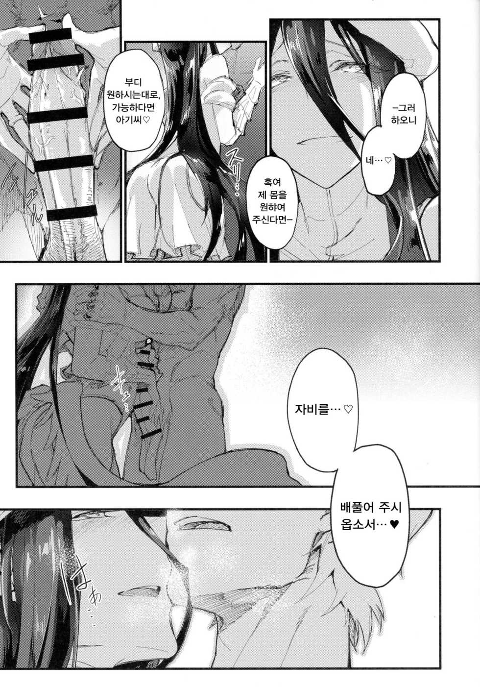 (COMIC1☆13) [Sekigaiken (Komagata)] Ainz-sama no Oyotsugi o! (Overlord) [Korean] - Page 12