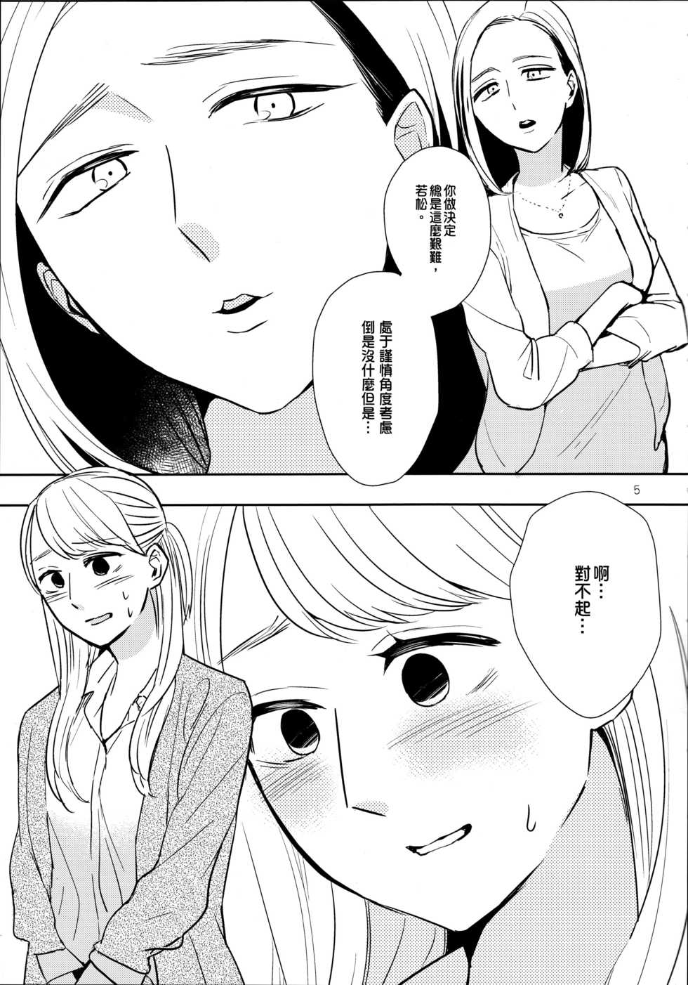 (C90) [TETRA (Amano Shuninta)] Fubin Joushi to Furin Jouji [Chinese] [沒有漢化] - Page 5