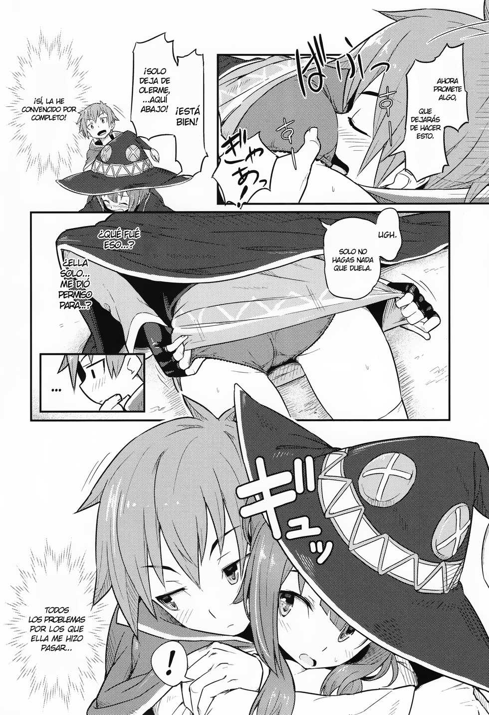 (C90) [Pirokobo (Piro)] Kono Bakuretsudou ni Gohoubi o! (Kono Subarashii Sekai ni Syukufuku o!) [Spanish] [Vlothx] - Page 7
