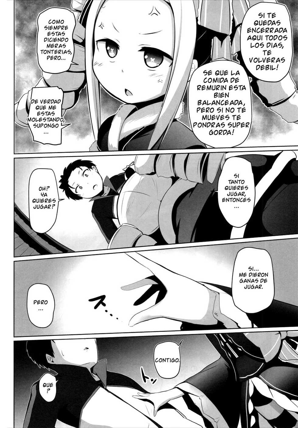 (C90) [Milk Pudding (Milk Jam)] Omae Namaiki kashira!! (Re:Zero kara Hajimeru Isekai Seikatsu) [Spanish] [cywdt.group] - Page 3