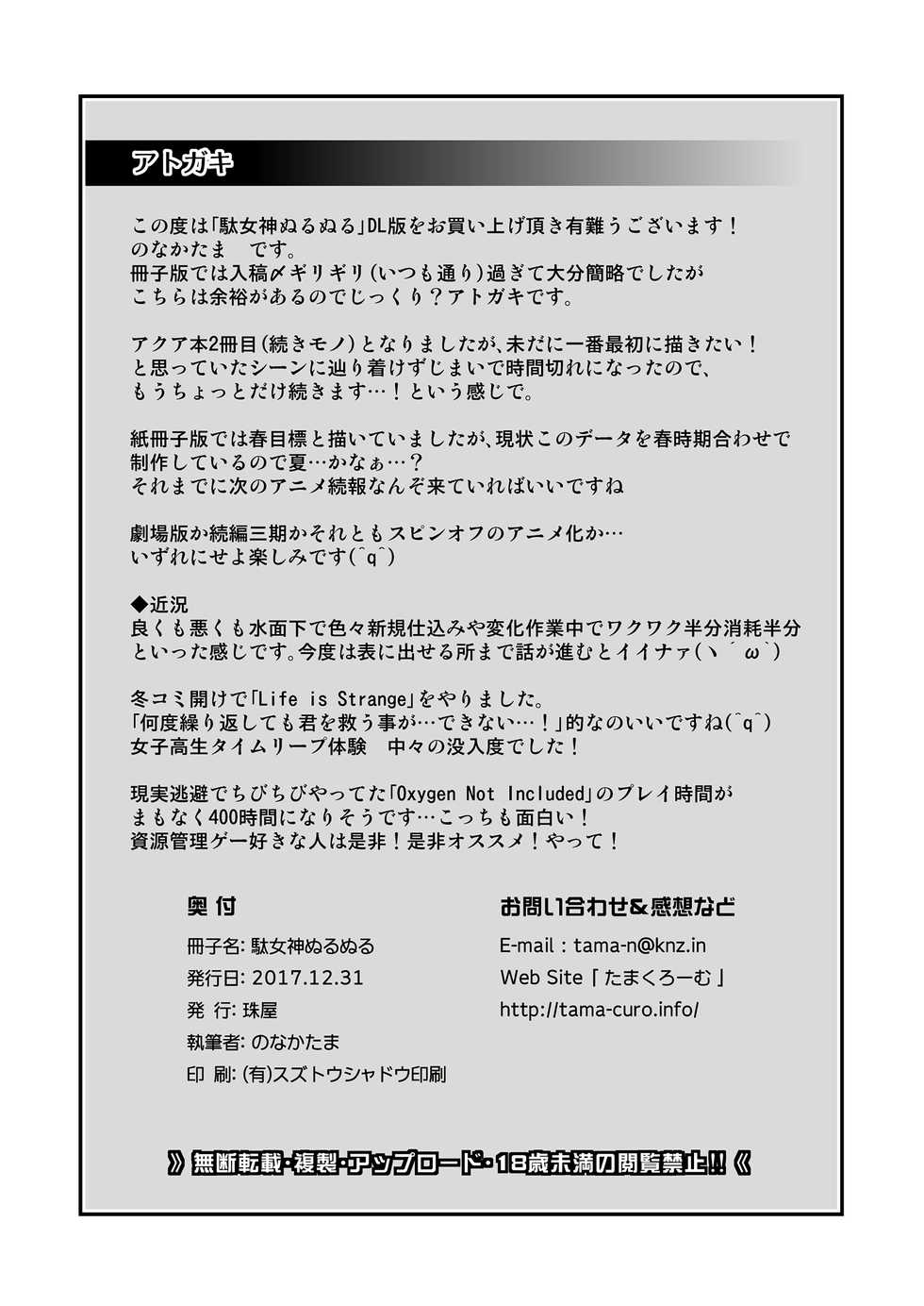 [Tamaya (Nonaka Tama)] Damegami Nurunuru | 잉여신 미끈미끈 (Kono Subarashii Sekai ni Syukufuku o!) [Korean] [Digital] - Page 22