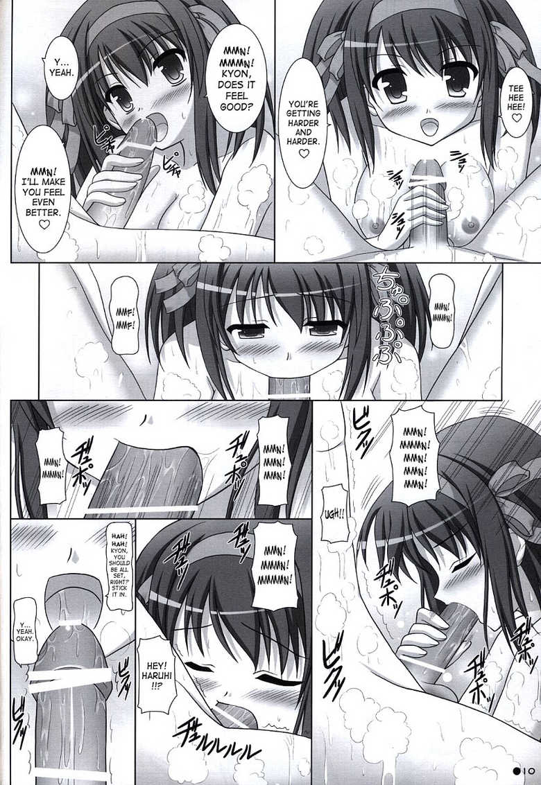 [Turning Point (Uehiro)] Harukyon no Ecchi Hon 5 (The Melancholy of Haruhi Suzumiya) [English] [SaHa] - Page 9