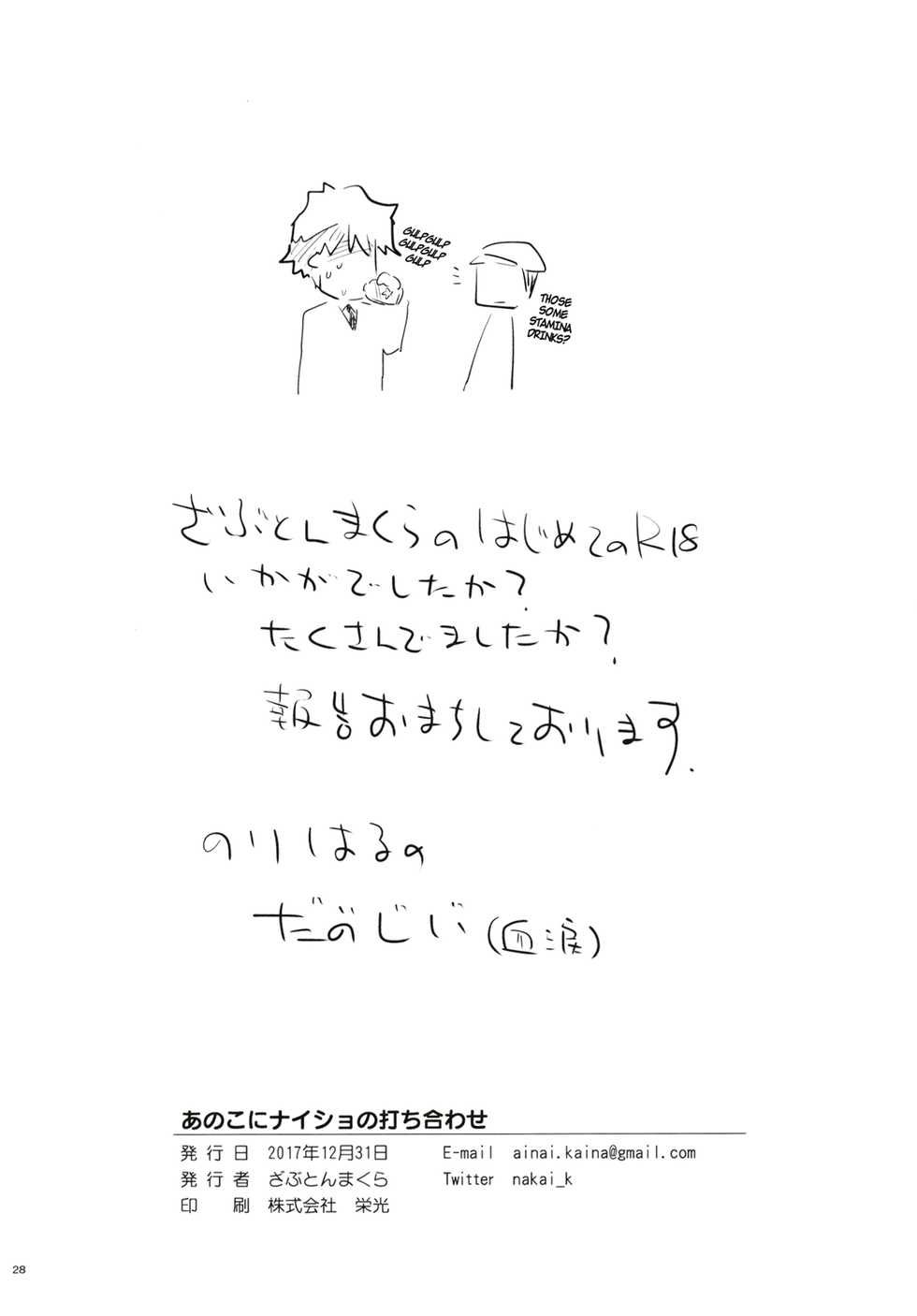 (C93) [Zabuton Makura (Nakai)] Anoko ni Naisho no Uchiawase (THE IDOLM@STER CINDERELLA GIRLS) [English] - Page 28