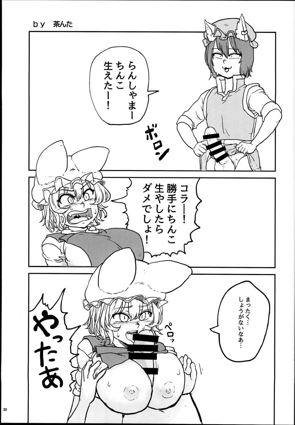 (C94) [Hinaprin, Kitsunenomori (Various)] Yakumo Ran Chou Goudoushi - Chouransai (Touhou Project) - Page 33