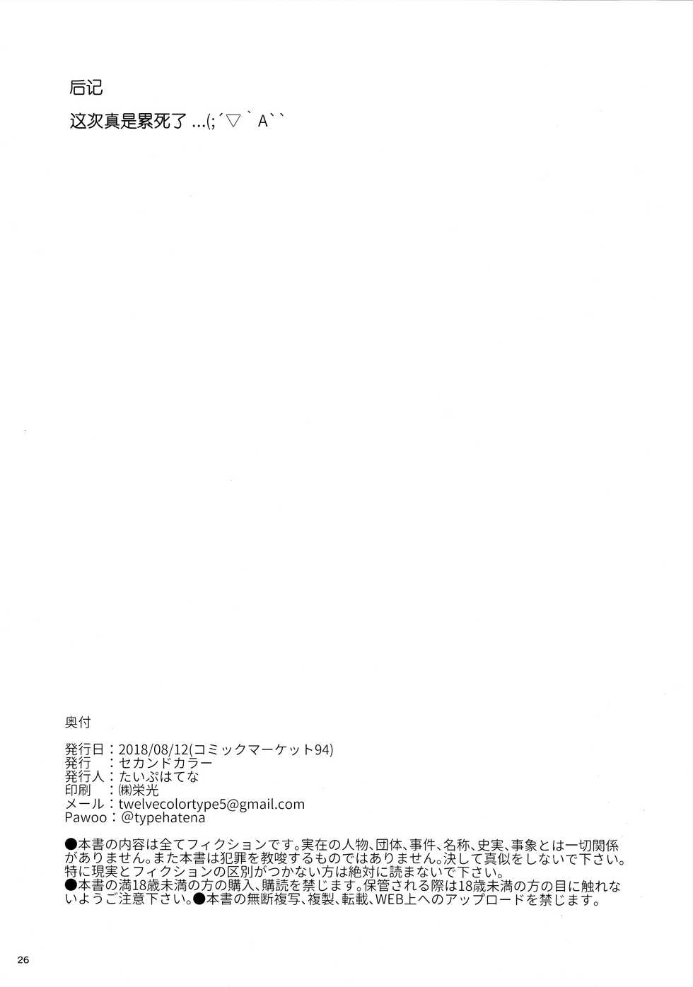(C94) [2nd color (Typehatena)] Loli Harem Shujinkou ni (Saimin de) Nattemita (Ryuuou no Oshigoto!) [Chinese] [无毒汉化组] - Page 26