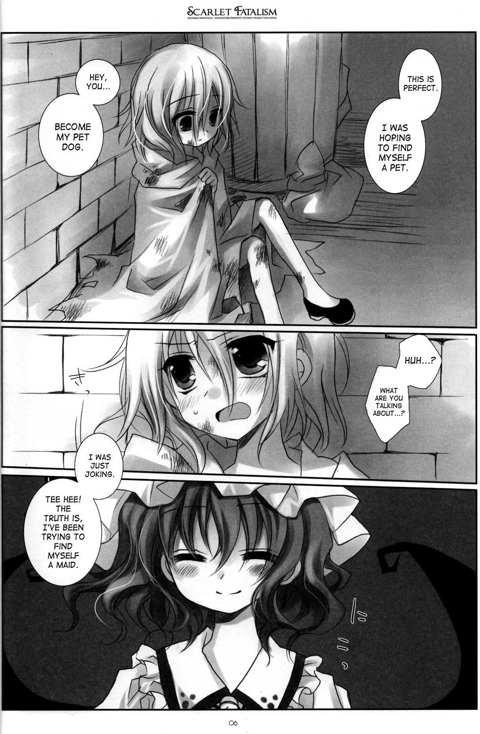 (Reitaisai 6) [CHRONOLOG, Rengaworks (Sakurazawa Izumi)] Scarlet Fatalism (Touhou Project) [English] [SaHa] [Incomplete] - Page 5