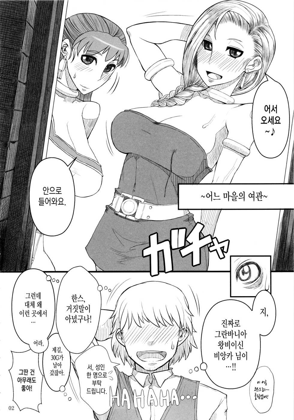 (C83) [A.S.G Group (Misonou)] Saa, Seiyoku Minagiru Hitozuma ga Aite da! (Dragon Quest V) [Korean] [MMG] - Page 3