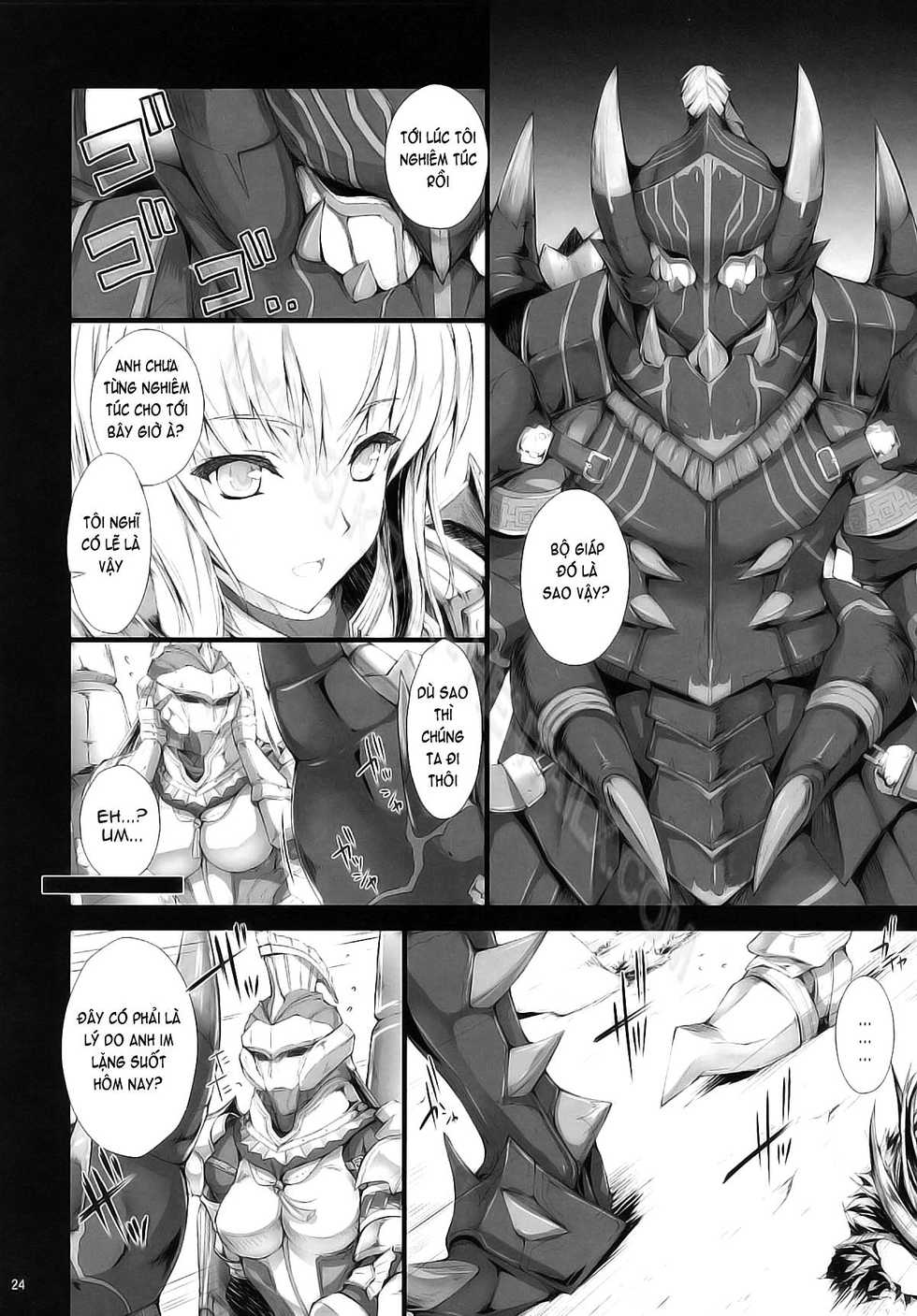 (C78) [UDON-YA (Kizuki Aruchu, ZAN)] Monhan no Erohon 9 (Monster Hunter) [Vietnamese Tiếng Việt] {HentaiLX} [Decensored] - Page 22