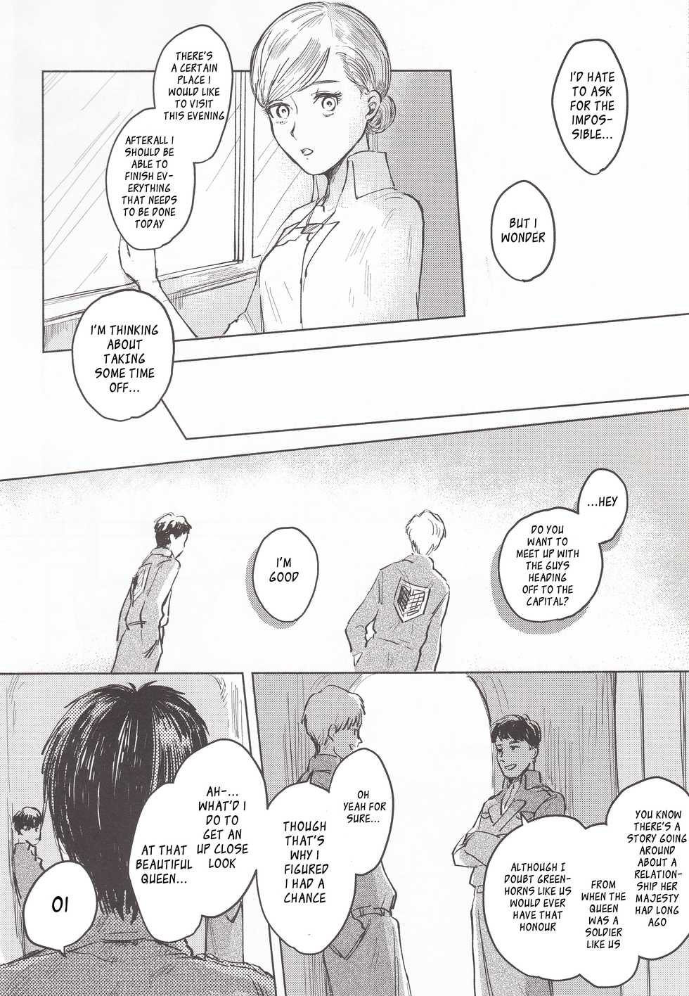 (Chou Hekigai Chousa Haku 2018) [bin (Enko)] Anata to Dareka no Yoru | You & Someone's Night (Shingeki no Kyojin) [English] [Roadwarior2] - Page 7