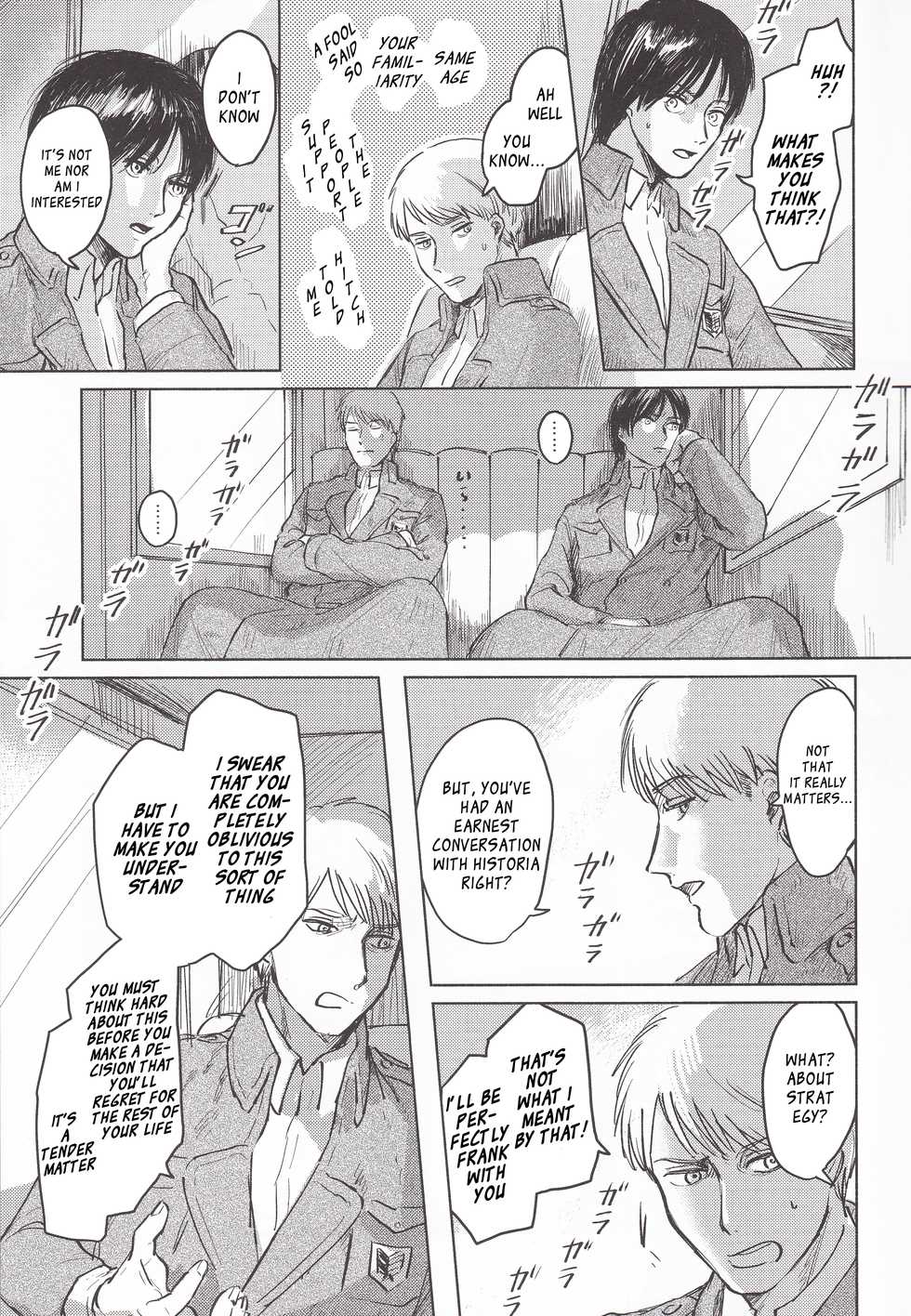 (Chou Hekigai Chousa Haku 2018) [bin (Enko)] Anata to Dareka no Yoru | You & Someone's Night (Shingeki no Kyojin) [English] [Roadwarior2] - Page 10