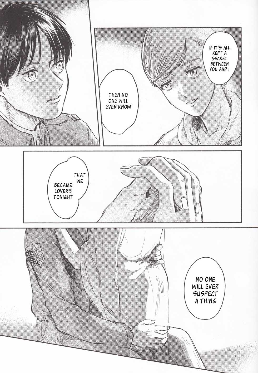 (Chou Hekigai Chousa Haku 2018) [bin (Enko)] Anata to Dareka no Yoru | You & Someone's Night (Shingeki no Kyojin) [English] [Roadwarior2] - Page 30