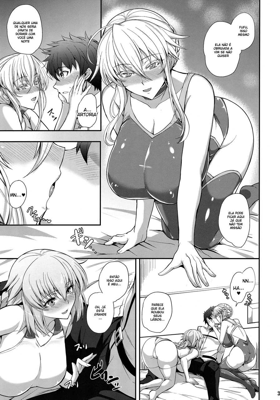 (COMIC1☆13) [Tamagobou (Kumakiti)] "Kyouei" Tokusei no Servant to (Fate/Grand Order) [Portuguese-BR] [DiegoVPR] - Page 4