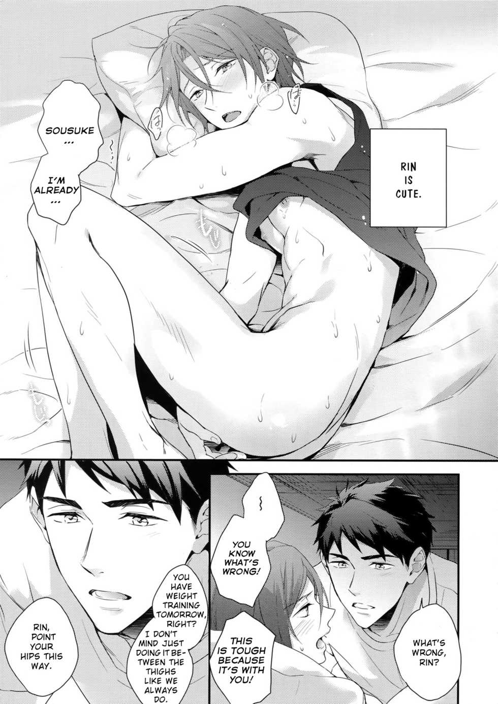 (C90) [PureSlider. (Matsuo)] Matsuoka Rin no Hajimete Zenbu. | Rin Matsuoka's First Everything (Free!) [English] [Nemu] - Page 22