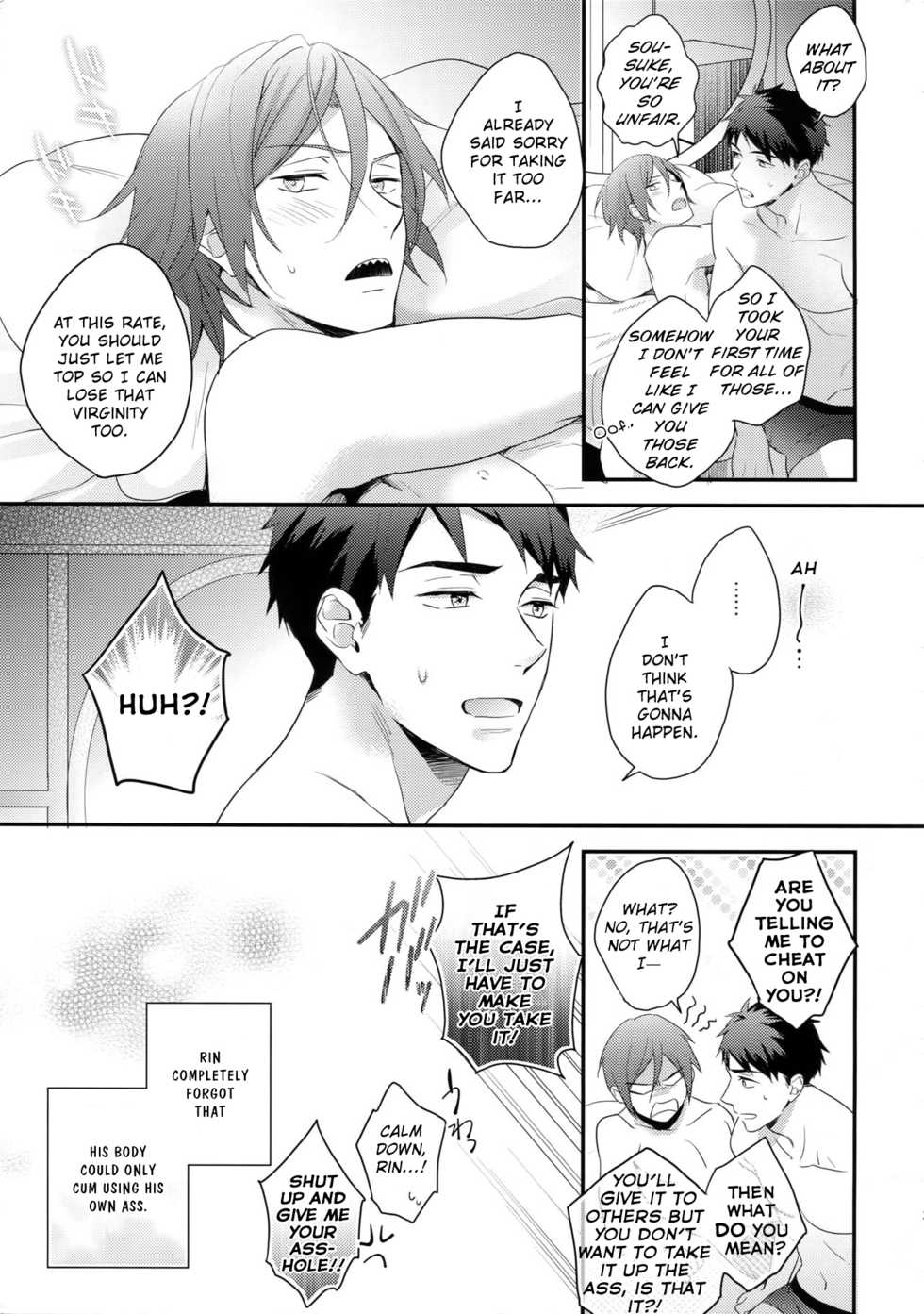 (C90) [PureSlider. (Matsuo)] Matsuoka Rin no Hajimete Zenbu. | Rin Matsuoka's First Everything (Free!) [English] [Nemu] - Page 34