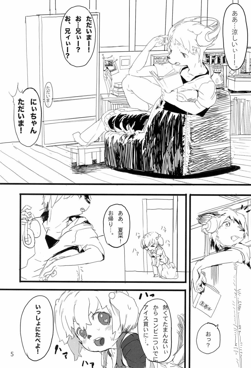 (C85) [meloncholic (Tayuta Yuu)] Hoppe wo Tsuneru Hon - Page 5