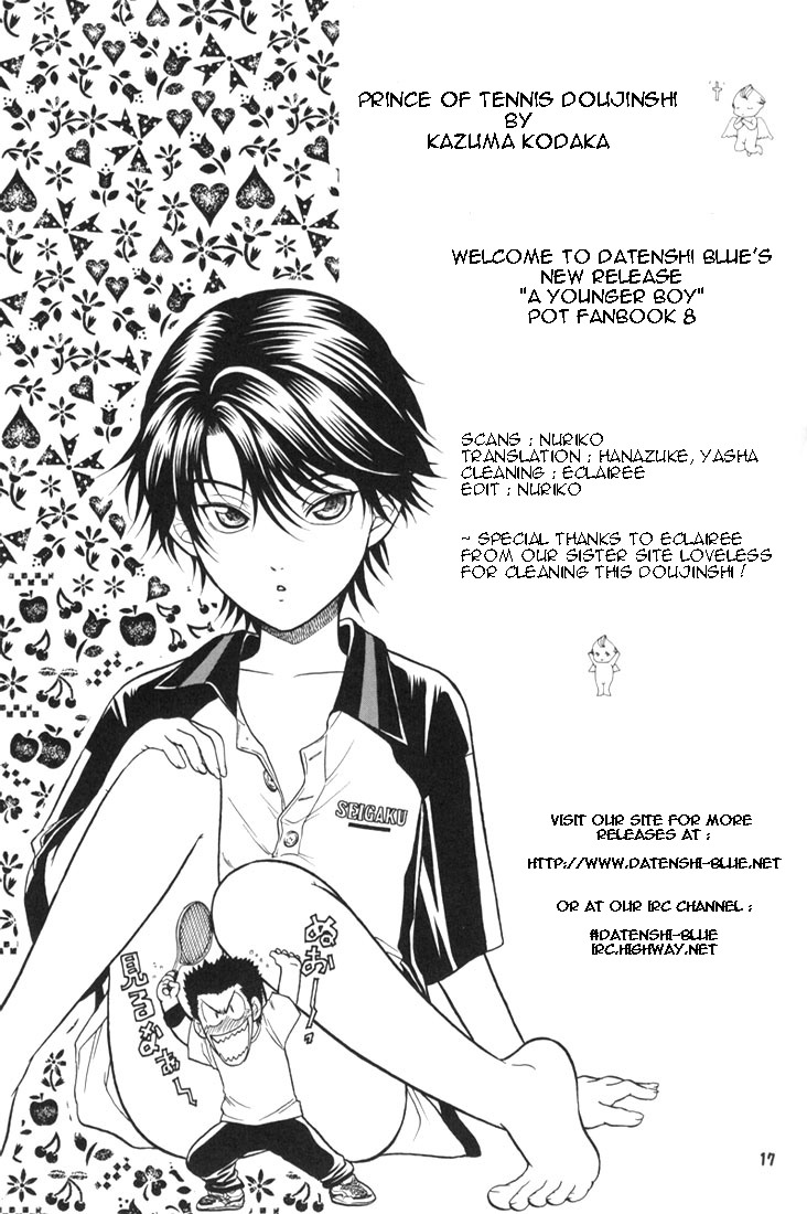 [K2 COMPANY (Kodaka Kazuma)] Toshishita no Otokonoko | Younger Boy (Prince of Tennis) [English] [Datenshi Blue] - Page 15