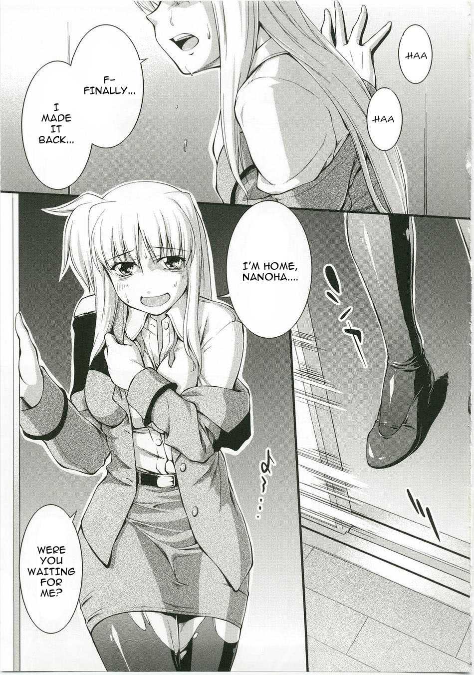 (C74) [PATRICIDE (John Sitch-Oh)] Anata ni Konya wa Wain o Furikake (Mahou Shoujo Lyrical Nanoha) [English] [Hentai-Translate] - Page 4