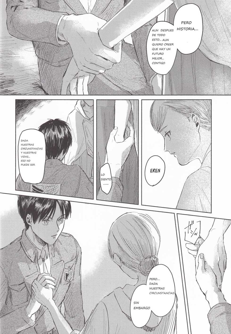 (Chou Hekigai Chousa Haku 2018) [bin (Enko)] Anata to Dareka no Yoru | You & Someone's Night (Shingeki no Kyojin) [Spanish] - Page 29