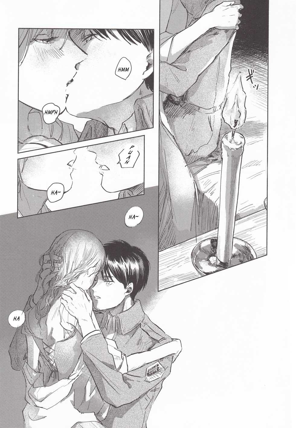 (Chou Hekigai Chousa Haku 2018) [bin (Enko)] Anata to Dareka no Yoru | You & Someone's Night (Shingeki no Kyojin) [Spanish] - Page 31