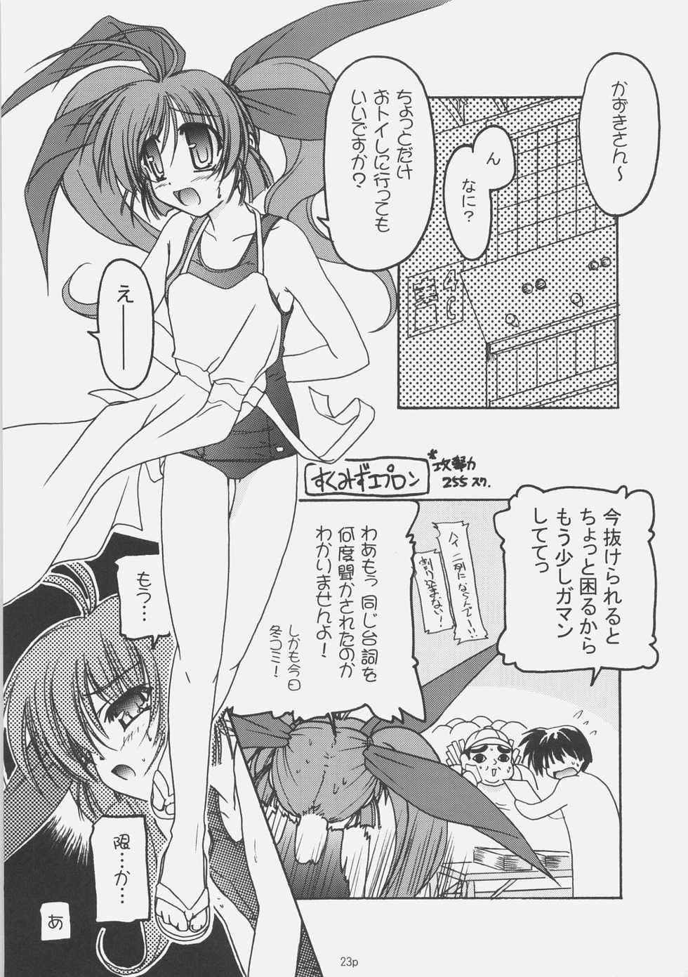 (C70) [KAMINENDO.CORPORATION (Akazawa RED)] Sukumizu Bon - Double Front (Comic Party) - Page 22