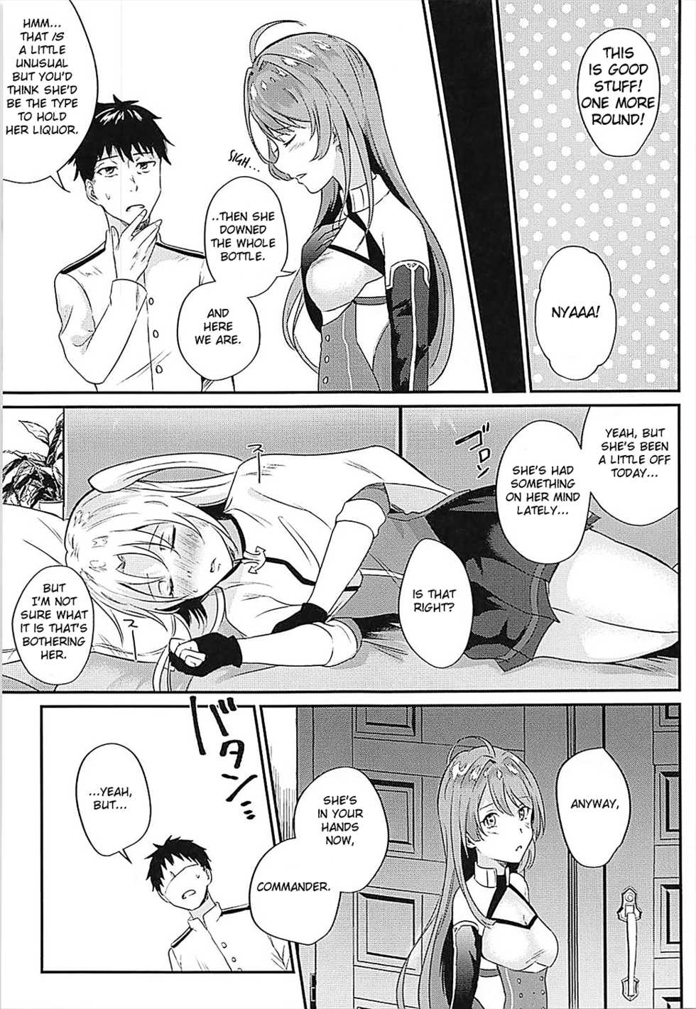 (COMIC1☆13) [latelate (Chikubai)] Cleveland to Yoidore Ecchi | Drunk Sex with Cleveland (Azur Lane) [English] - Page 4