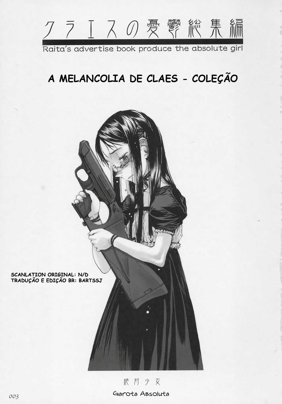 (C70) [Zettai Shoujo (RAITA)] Claes no Yuuutsu Soushuuhen (Gunslinger Girl) [Portuguese-BR] [BartSSJ] - Page 2