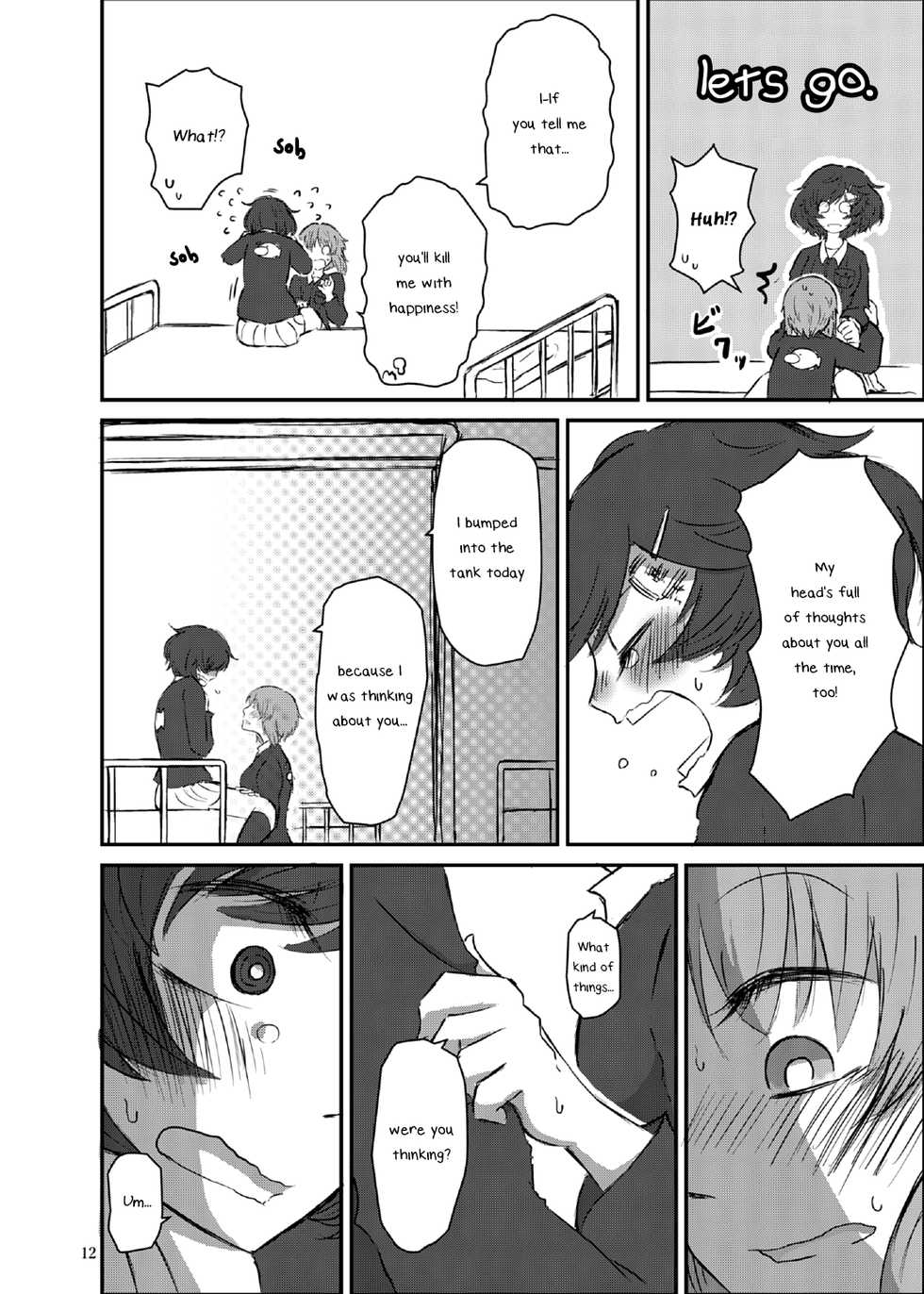 (Panzer Vor! 15) [Ooarai Nourakudou (Noumen)] Bouhatei wa Takaku Moroi | The Higher the Breakwater, the Quicker It Is to Crumble (Girls und Panzer) [English] [Yuri-ism] - Page 12