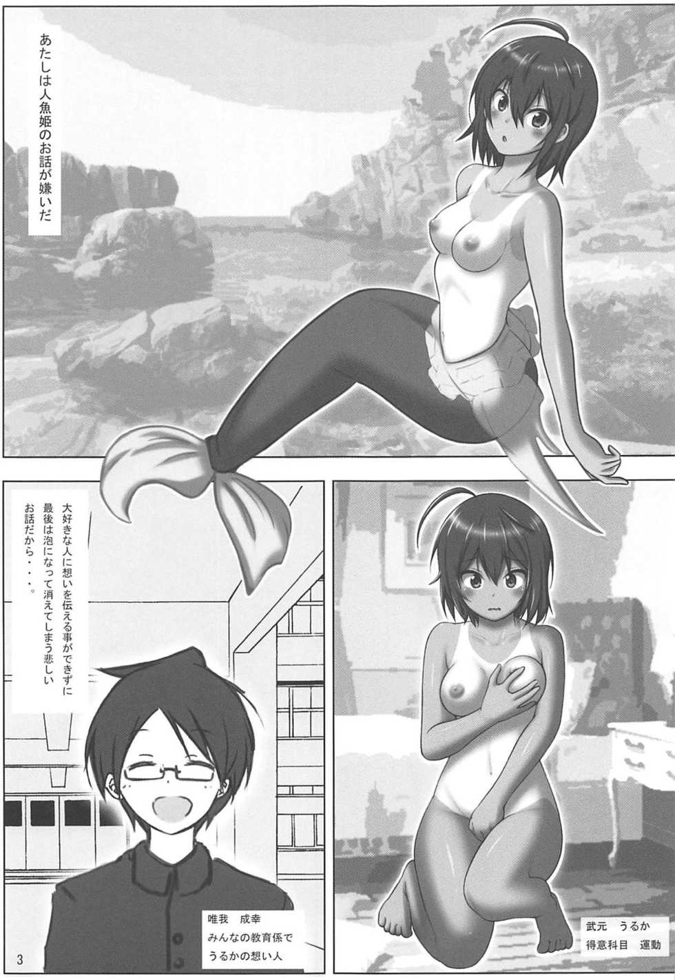 (C94) [Chinjuu Mufy (Oonita Hiroyuki, Nishino Tama)] Mousou Ningyohime (Bokutachi wa Benkyou ga Dekinai) - Page 2