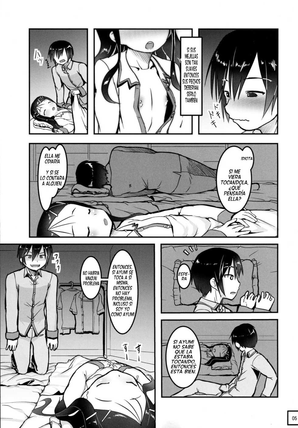 (C88) [Kuromahou Kenkyuujo (Nukaji)] SheStar! Imouto ga Kawaikatta node Karada o Notto tte Jii shitemita Kekka (Charlotte) [Spanish] [Santi-Sama] [Dr.arevix] - Page 7