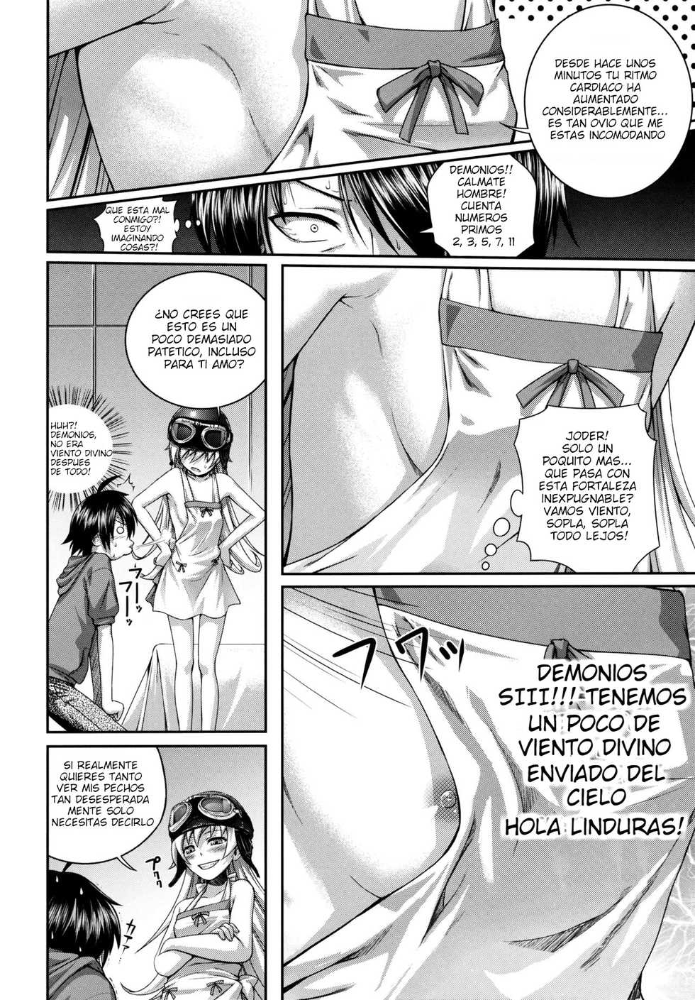 (COMIC1☆6) [40010 1-GO (40010 Shisakugata)] SAKKN Shinobu no Araragi Koyomi Kansatsu Nikki (Bakemonogatari) (Spanish) - Page 19