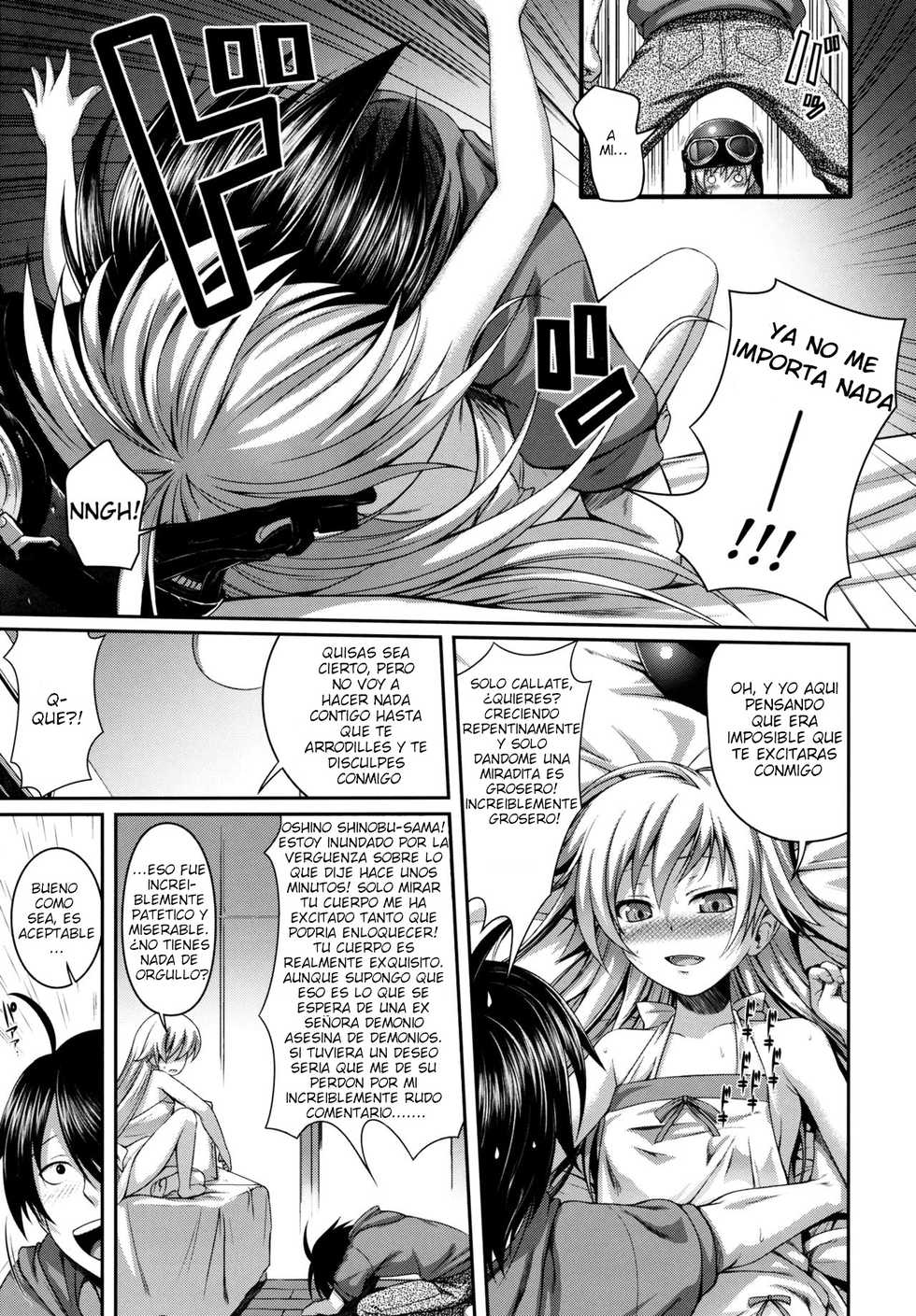 (COMIC1☆6) [40010 1-GO (40010 Shisakugata)] SAKKN Shinobu no Araragi Koyomi Kansatsu Nikki (Bakemonogatari) (Spanish) - Page 20
