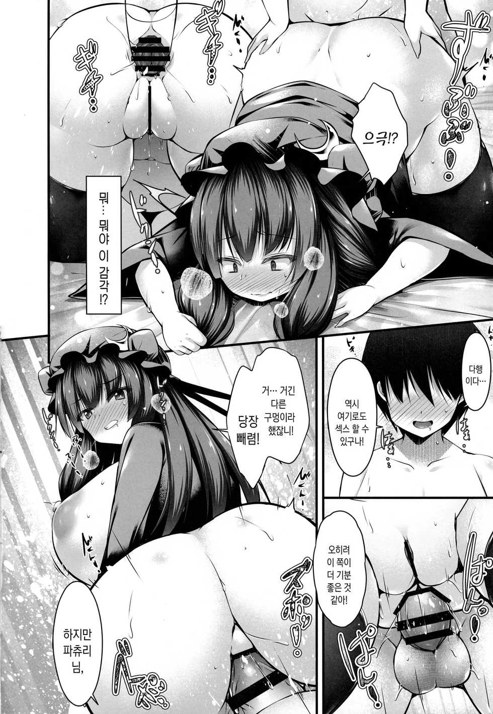 (Shuuki Reitaisai 5) [Nyankoromochimochi (Kotoba Ai)] Patchouli to Manabu Hokentaiiku | 파츄리로 배우는 보건체육 (Touhou Project) [Korean] - Page 15