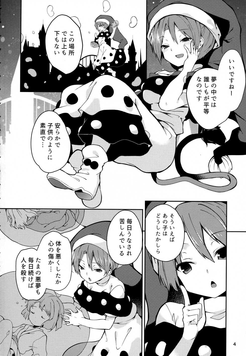 (Reitaisai 15) [Tetsu no Otoshigo (Chirorian)] Doremy-san to Boku no Tousou Yume (Touhou Project) - Page 3