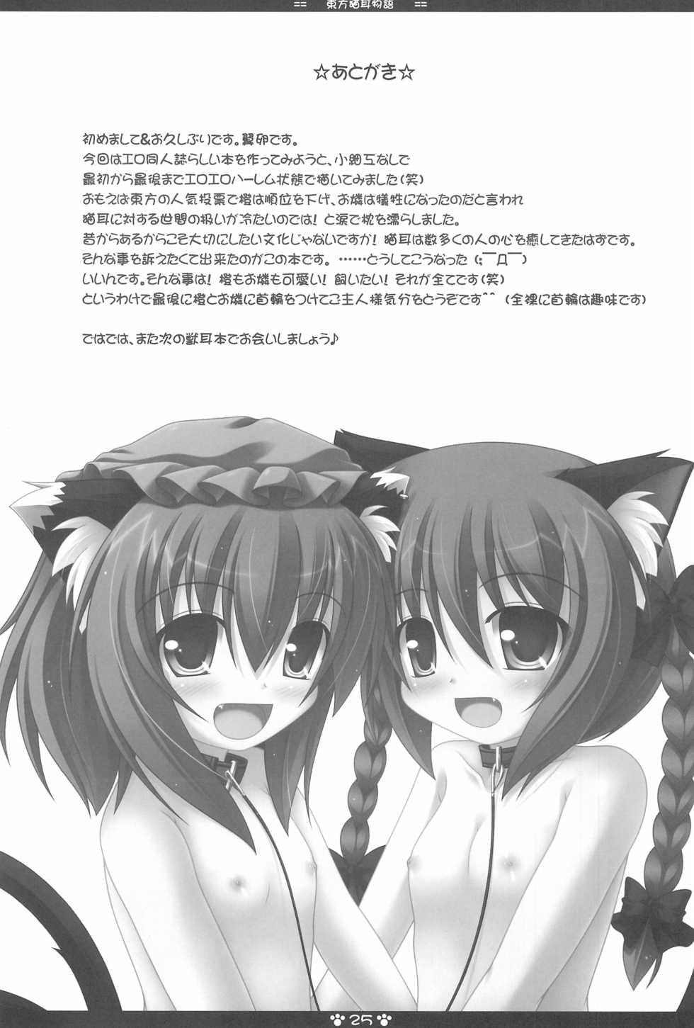 (C78) [Neko Neko House (Yokuran)] Touhou Nekomimi Monogatari (Touhou Project) - Page 27