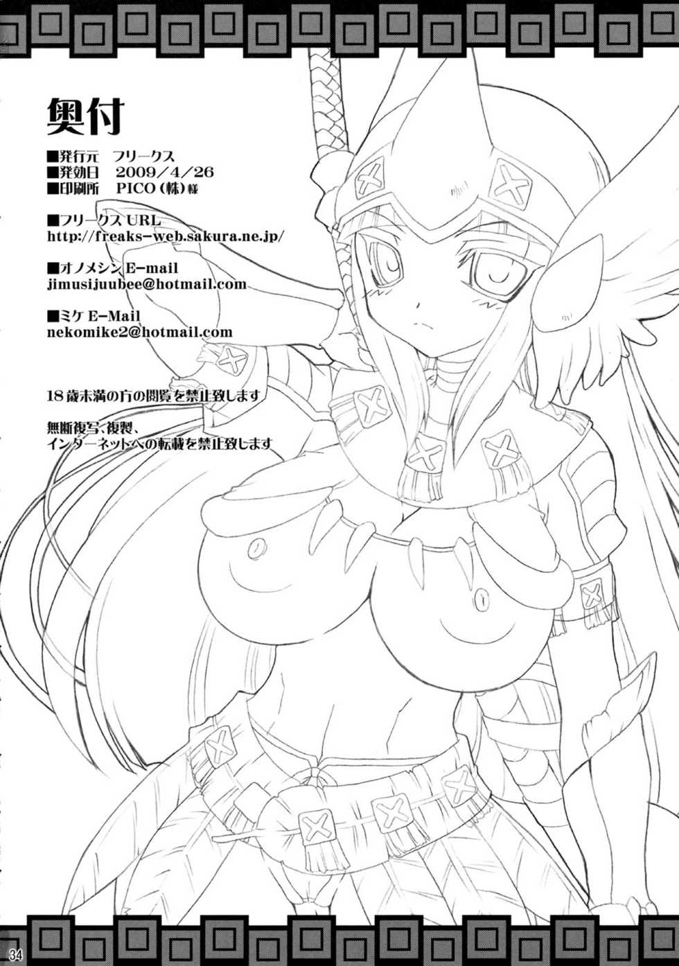 (COMIC1☆3) [FREAKS (Mike, Onomeshin)] Kyonyuu Hunter - Big Breast Hunter (Monster Hunter) [Spanish] [Esp007] - Page 33