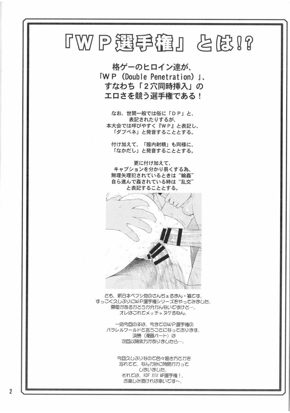 (C93) [Shinnihon Pepsitou (St.germain-sal)] KOF XIV WP Senshuken! (King of Fighters) - Page 2