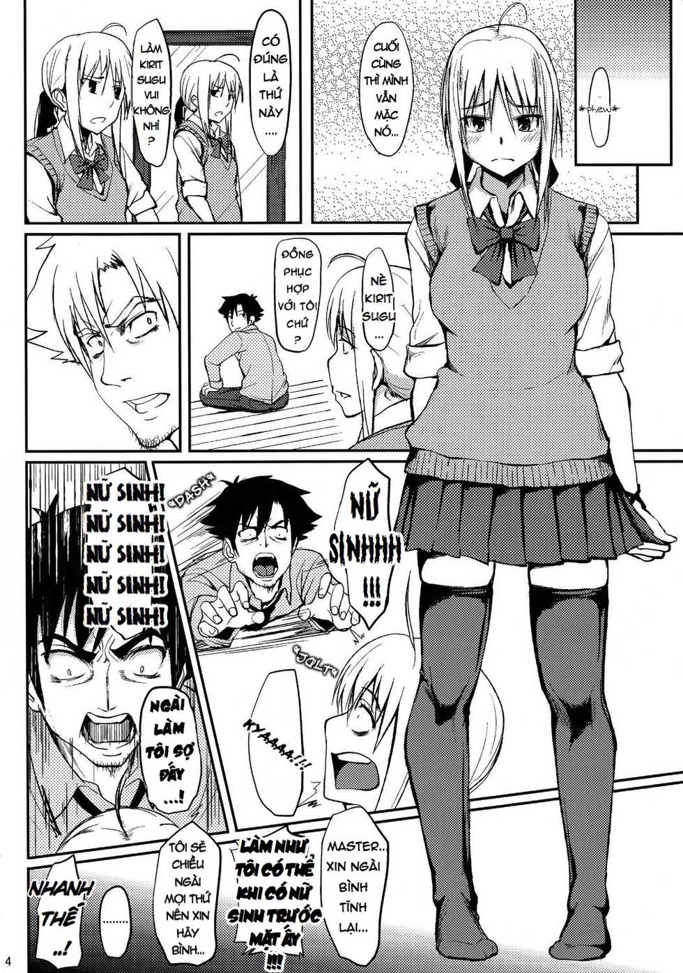 (C82) [Seniman Kartun (Kosuke Haruhito)] Joshikou Saber | Saber Là Nữ Sinh Trung Học Đó Nha♥ (Fate/Zero) [Vietnamese Tiếng Việt] [Cậu Xanh Gay Bóc] - Page 3