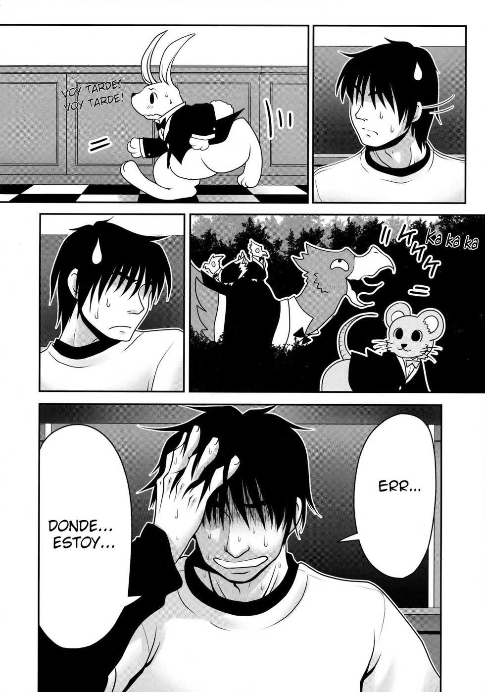 (C89) [Yosutebito na Mangakaki (Tomoki Tomonori)] Naka ni Dashichau Koibito Gokko (Alice in Wonderland) [spanish] - Page 3