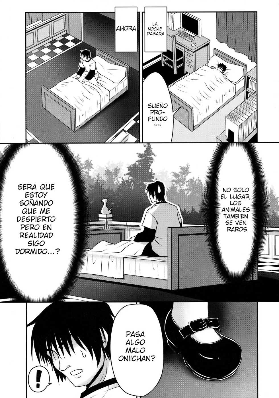 (C89) [Yosutebito na Mangakaki (Tomoki Tomonori)] Naka ni Dashichau Koibito Gokko (Alice in Wonderland) [spanish] - Page 4