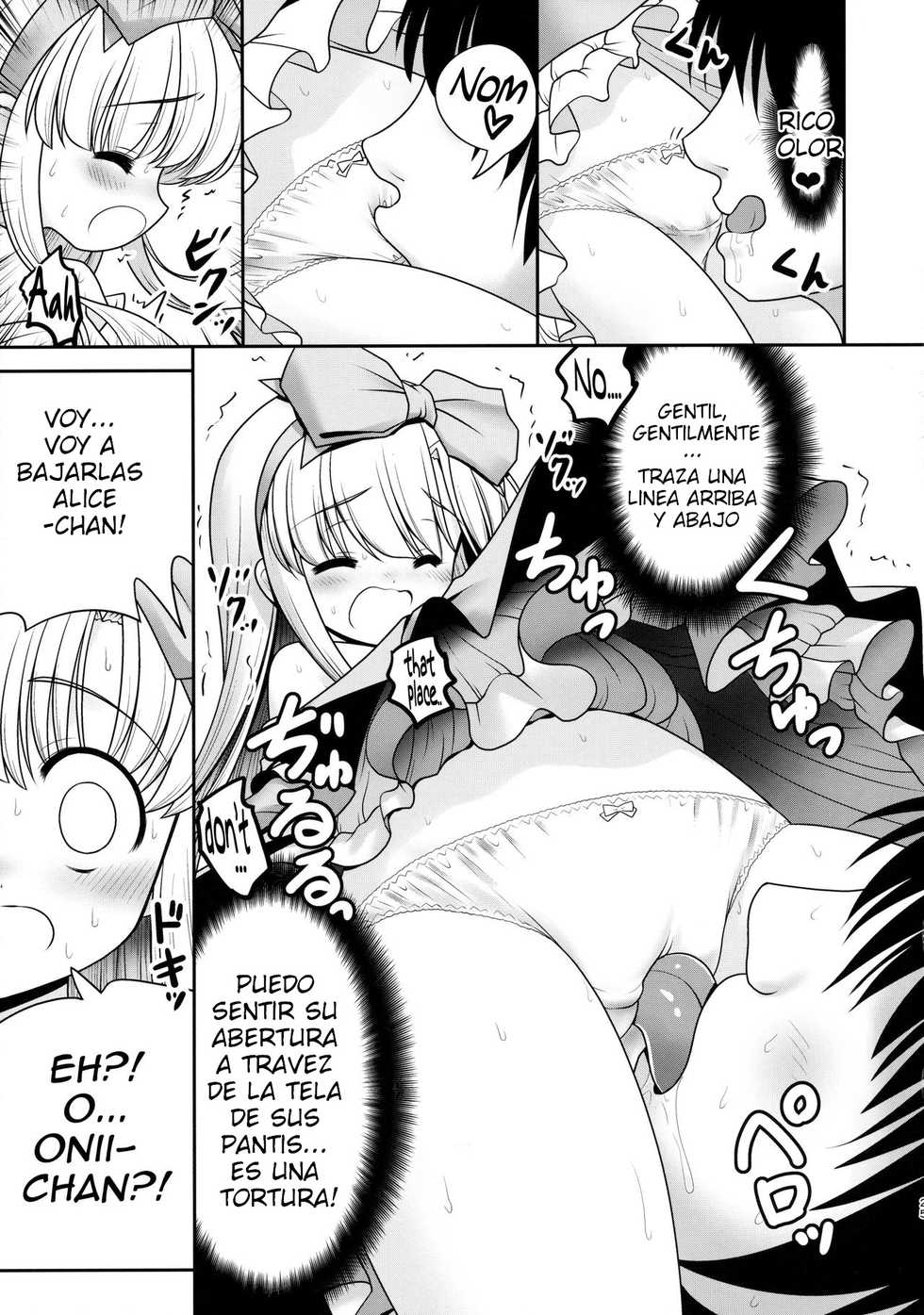 (C89) [Yosutebito na Mangakaki (Tomoki Tomonori)] Naka ni Dashichau Koibito Gokko (Alice in Wonderland) [spanish] - Page 21