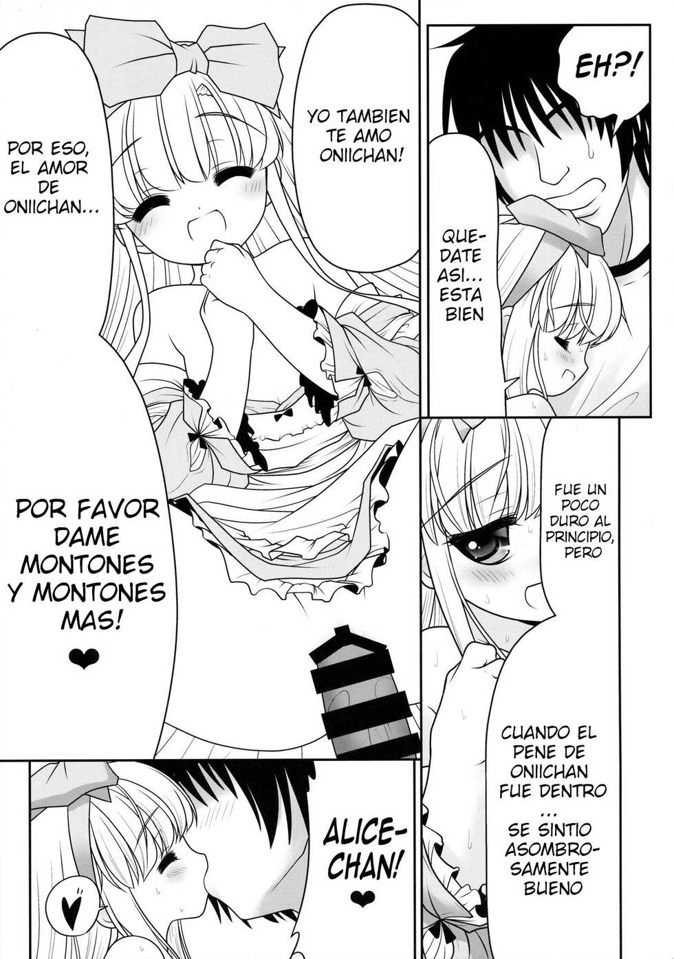 (C89) [Yosutebito na Mangakaki (Tomoki Tomonori)] Naka ni Dashichau Koibito Gokko (Alice in Wonderland) [spanish] - Page 31