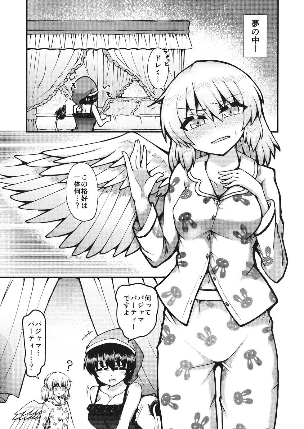 (Kouroumu 13) [Sup mole! (Heki)] Dream Pajama Party (Touhou Project) - Page 2