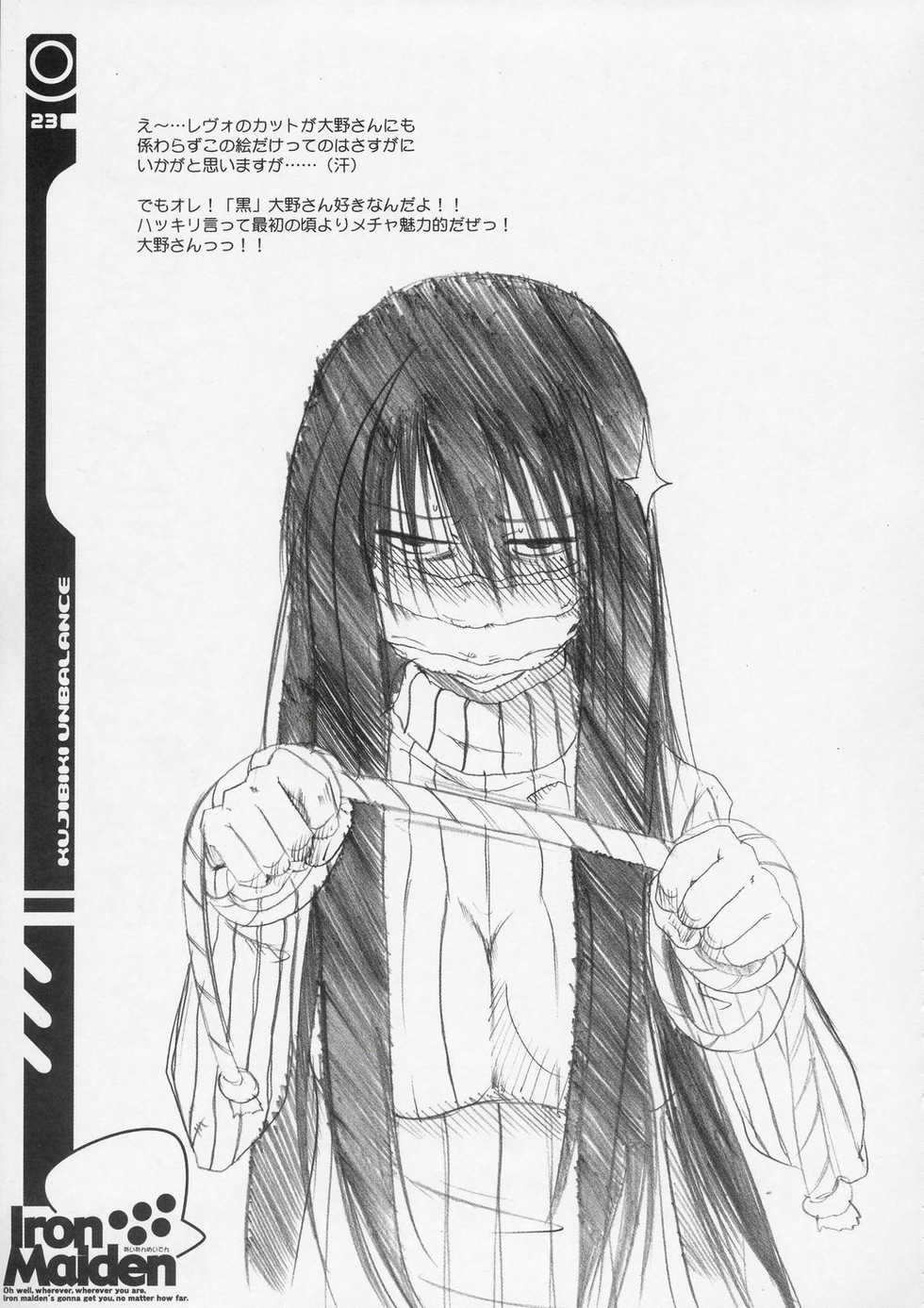 (CR36) [Abellcain, OVACAS (Fujimaru Arikui, Hirokawa Kouichirou)] Iron Maiden (Genshiken, Kujibiki Unbalance) - Page 22