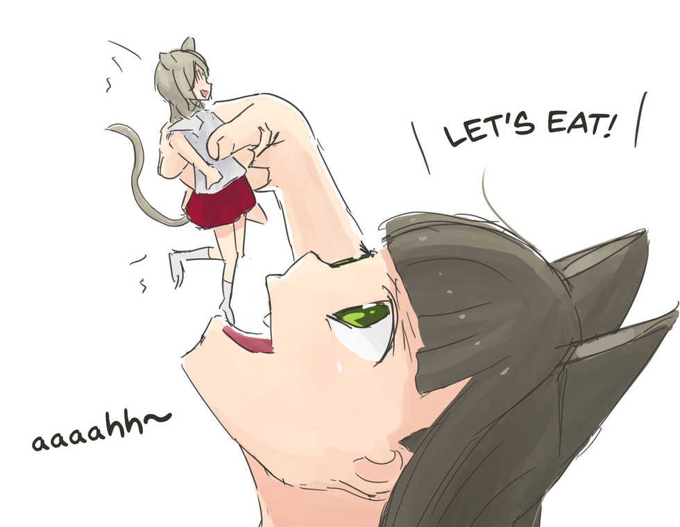 [Parins] Nekomimi Musume ni Marunomi Shouka Sarete Shimau Nezumimi Musume 2 | The Mouse Girl Who Gets Eaten and Digested by the Cat Girl 2 [English] [arianisus] - Page 5